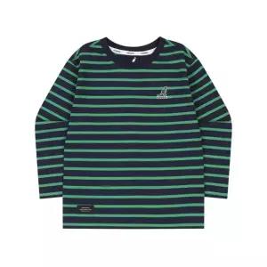 클럽 로고 롱 슬리브 스트라이프 티셔츠 RC 0002 그린