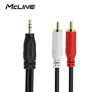 맥라인 MC-PA01 ST3.5-2RCA 10m 오디오 스피커 음향 케이블 PC 노트북 TV 앰프 AUX 스테레오 연결선