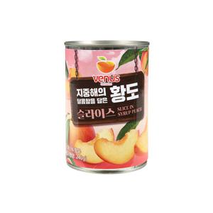 신세계 푸드 비너스 황도 슬라이스 410g 통조림 캔 24개 [원산지:상세설명에 표시]