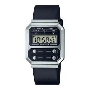 카시오 시계 A100WEL-1A 남성용 손목시계 가죽밴드 전자시계 CASIO 정품