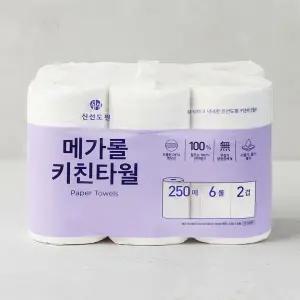 신선도원 메가롤 키친타월 250매*6롤