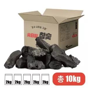 맹그로브 나무 참숯 10kg (2kg x 5개) 바베큐 캠핑 고기 펜션 숯 구이용