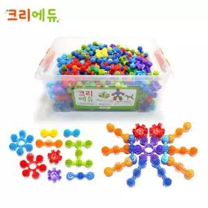 (캐스B)튼튼 크리에듀멀티눈송이볼연결블록350pcs(1586)/로봇만들기/유치원장난감/여아레고/6세장난감