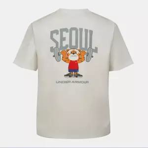 [언더아머](대전신세계)6014355-100 화이트 남녀공용 APAC 서울 SS 반팔티셔츠 오버핏 면