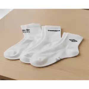 엄브로 UMBRO 에센셜 쿠셔닝 3PACK 앵클 삭스 UR123CSC20WHT