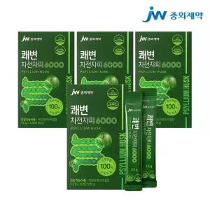 JW중외제약 쾌변 차전자피 환 6000 4박스 차전차피 약국 수용성 식이섬유 영양제 먹는법 효능