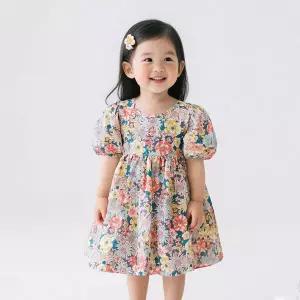 [보리보리/조이멀티]가든 스퀘어넥 아동 벌룬반팔원피스 205161