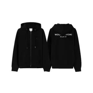 [WOOYOUNGMI] FW25 남성 백로고 후드 집업 W253TS47 723B 119839