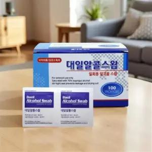 포비돈 스왑 일회용 알콜솜 멸균 소독스왑 100매 개별포장