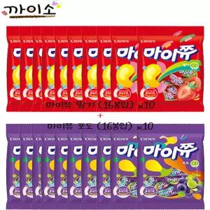 마이쮸 포도(16봉입)72g x10봉 + 딸기(16봉입)72g x10