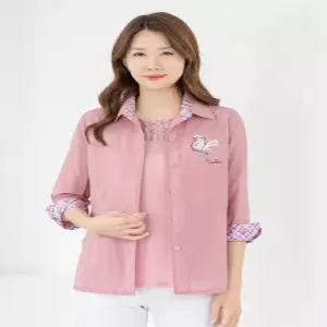 [모슬린]엄마옷 자켓 7부 카라 자수 603FGH192 마담중년여성빅사이즈50대60대