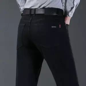 바지 블랙 남사친 캐주얼 유행각 일자핏 청바지 봄여름 순 루즈핏 스트레이트핏 스판 슬림핏 OOTD2