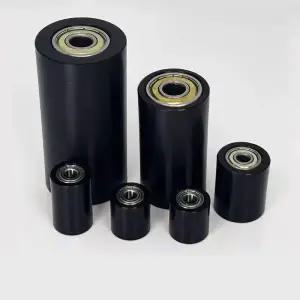 도르래 베어링 휠 POM 롤러 고무 슬리브 음소거 컨베이어 벨트 더블 PE 나일론 직경 40mm