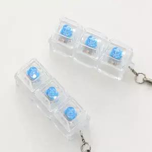 3구 키캡키링 만들기 키보드 클리커 led 투명 B3