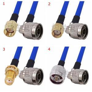RG402 동축 케이블 SMA-L16 N 직각 수 암 커넥터 L16 유형-RG402 고주파 용 SMA 크림프, 50 옴 고속