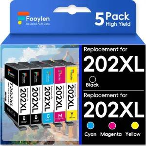 Epson Expression 홈 XP-5100 인력 WF-2860 프린터(2B1C1M1Y)와 호환되는 202XL 잉크 카트리지 멀티팩을