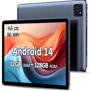 볼렌텍스 10인치 안드로이드 14 태블릿 및 휴대폰 통화 12GB 6+6 확장 RAM ROM 옥타코어 패드 4G LTE 5G