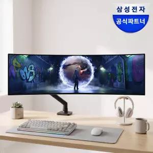 삼성 오디세이 G9 OLED 124.3cm(49인치) S49DG930 32:9 게이밍 커브드 울트라와이드 대형 모니터 + 고중량 싱글 모니터암 패키지