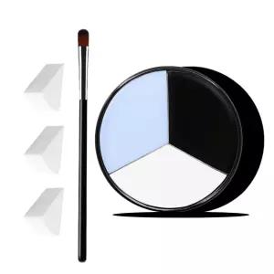 야구 스포츠 블랙 및 할로윈용 3PCS 스펀지와 1PC 브러시가 포함된 VPCRT6 화이트 블루 페이스 페인팅 바디