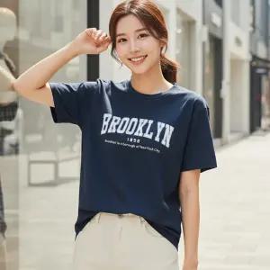 LM브루클린 반팔티 20수면 쿨론티 티셔츠 자체제작 S~3XL 빅사이즈 남녀공용 여성 여자 여름티 데일리 반팔 학생 단체티 기능성