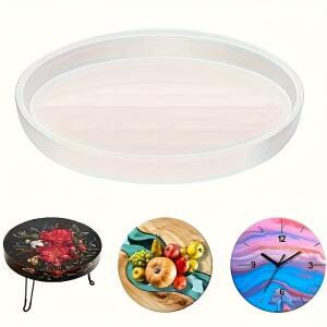 특대형 레진 테이블 몰드 14/20인치 원형 실리콘 에폭시 레진 몰드, 리버 테이블, DIY 공예 및 원형 장식에