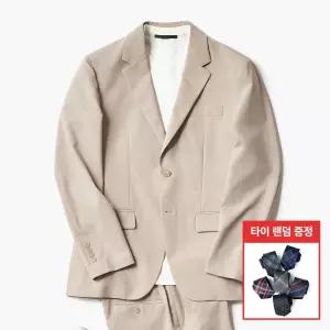 [롯데백화점]르메스트 S/S 베이지 멜란지 카치온 경량 스트레치 여름 셋업 정장 + 타이증정