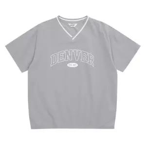 에꼴리에 세이브존04 4부 빅로고 브이넥 쿨 스판티  쿨 스판티 23B1408