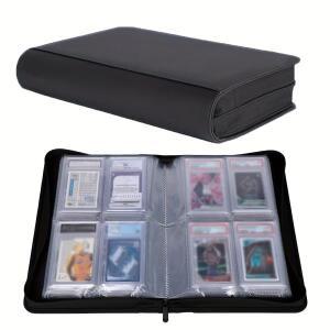 40슬롯 등급 카드 바인더 케이스 (PSA CGC 슬래브용) 지퍼형 트레이딩 보관 앨범 수집품용 충격 방지 홀더