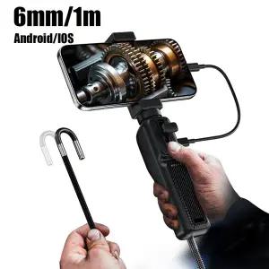 360  양방향 타입-C 관절형 6mm1M 내시경 카메라 HD 1080P 내시경 자동차 검사 산업용 IOS 안드로이드용