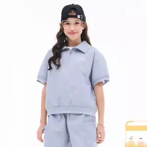 [오션스카이] [2color] 여아 소매 볼륨 반집업 반팔