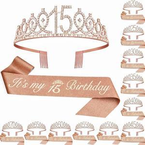생일 티아라 왕관 띠 여성 소녀 15세 20세 25세 30세 35세 40세 45세 50세 55세 60세 65세 70세 파티 장식