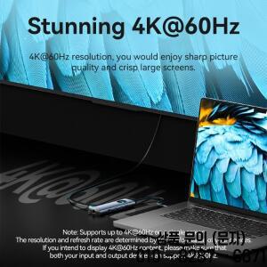 Vention MST 도킹 스테이션 Type C   HDMI DP 4K 60Hz RJ45 USB 3.0 허브 100W 스플리터 (PC 노트북 태블릿