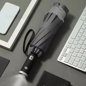 [하프클럽/]거꾸로 LED 완전자동 우산 그레이 불빛 장마우산 가벼