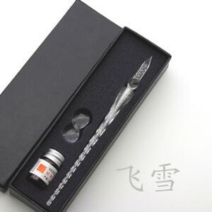 Crystal Glass Dip Pen Vintage For Art Writing Painting Signature Decoration Holiday Gift Set