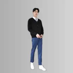 교복몰 (허리조절)사계절 진청색 교복바지(남자) 교복.