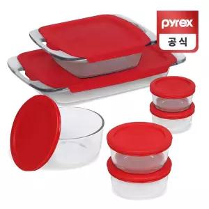 코렐 파이렉스 이지그랩 베이크 디쉬 반찬통 7p세트 내열용기 밀폐용기