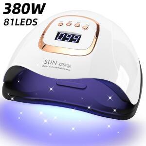 DianaBeauty 380W LED UV 램프 건조기 손톱 젤 폴란드어 4 타이머 설정 자동 센서 전문 네일 라이트