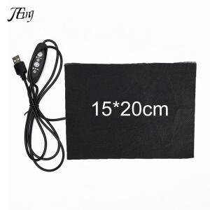 탄소 섬유 USB 온도 제어 워머 가열 패드  DIY 열 3 기어  1PC