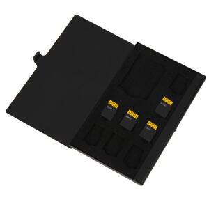 9in 1 휴대용 메모리 카드 케이스 단층 알루미늄 1SD + 8TF 마이크로 보관 홀더 보호 상자