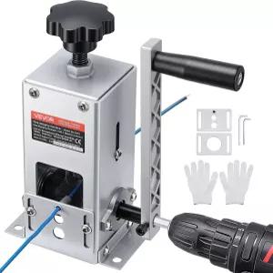 VEVOR 수동 와이어 스트리퍼 기계 0.06-1.18인치 구리 케이블 도구 핸드 크랭크 또는 드릴 구동 모드