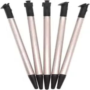 새로운 3DS 콘솔을 위한 5PCS 휴대용 게임 터치 펜 접이식 미니 메탈 스타일러스 스크린