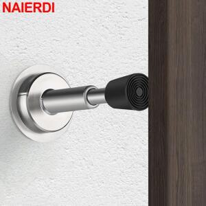NAIERDI 조정 가능 도어 스톱퍼  고무 버퍼가 있는 스테인레스 스틸 유압 헤비 듀티 홀더 도어스톱