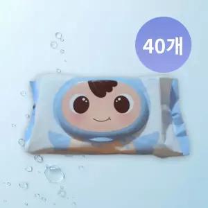순둥이 아기물티슈 캡형 오리지널 플러스 엘블루 70매 10팩x4개