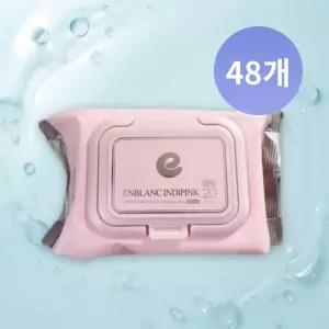 앙블랑 아기물티슈 휴대 캡형 세이프 인디핑크 20매 12팩x4개