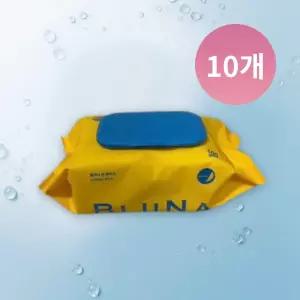 블루나 대용량 물티슈 저자극 캡형 본 오리지널 100매 10개