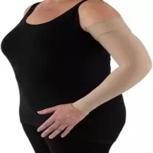 JOBST 벨라 라이트 여성용 20-30mmHg 암 슬리브 2인치 실리콘 탑 밴드 사이즈 미디엄