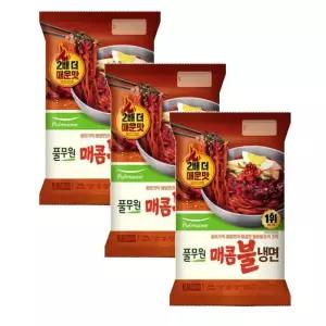 풀무원 매콤 불냉면 2인분 여름별미 캠핑 여행 403g 3개