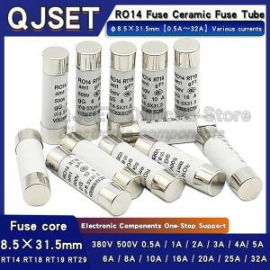 10개 R014 8.5x31.5 고속 블로우 세라믹 퓨즈 500V 0.5A 1A 2A 3A 4A 6A 8A 380V 18 19