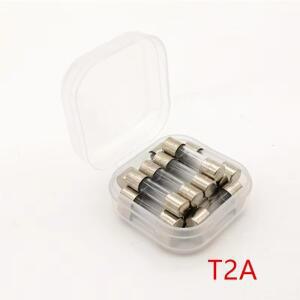 슬로우 블로우 유리 튜브 퓨즈  T2A 250V  5x20mm  20 개/로트