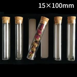 다양한 를 위한 코르크 마개가 있는 24개/몫 15x100mm 평평한 바닥 유리  튜브